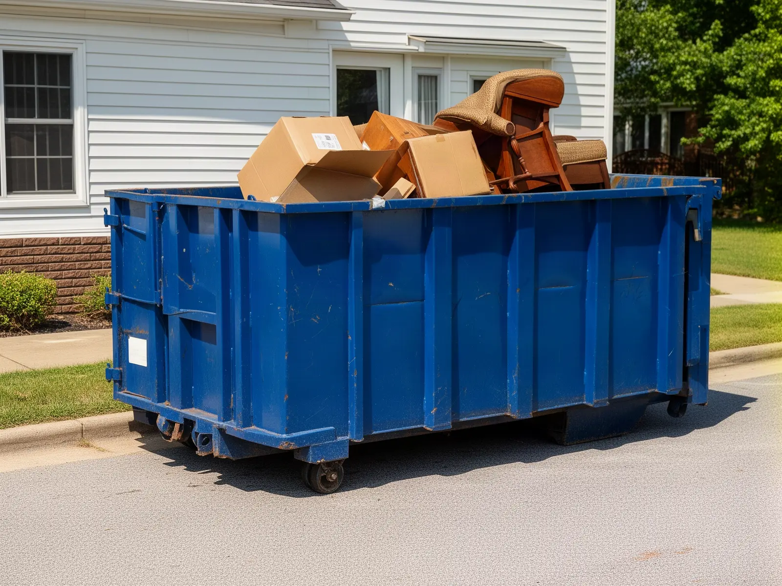 Roll-off dumpster from Cannon & Anderson Dumpster Rental in Asheville, NC